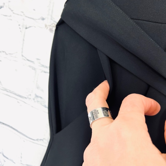 NWT🤩 |•NINE WEST•| Black Jumpsuit Belted Wide Leg - Picture 8 of 15